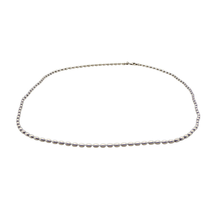 Pandora Very Rare Sterling Silver Beaded Chain Rice Bead Necklace - 23.6 Inches