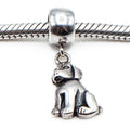 Puppy Dog Sterling Silver Charm Dangle Pendant