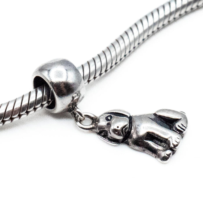 Puppy Dog Sterling Silver Charm Dangle Pendant