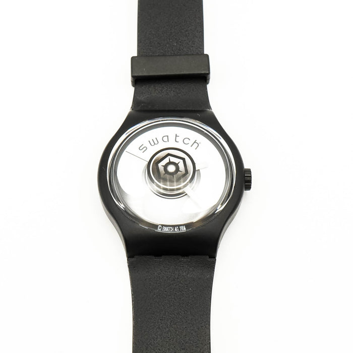 Rare 2004 Swatch Gent XL Ramped SUDB115 Graffiti Comic Reversible Strap Watch
