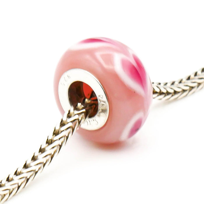 RHONA SUTTON Red Painted Glass Bead Sterling Silver Charm