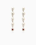 Ripple Stone Drop Earring | Silver