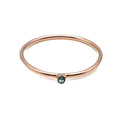 Rose Gold Plated Sterling Silver December Birthstone Ring Size 8.25