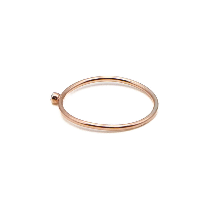 Rose Gold Plated Sterling Silver December Birthstone Ring Size 8.25