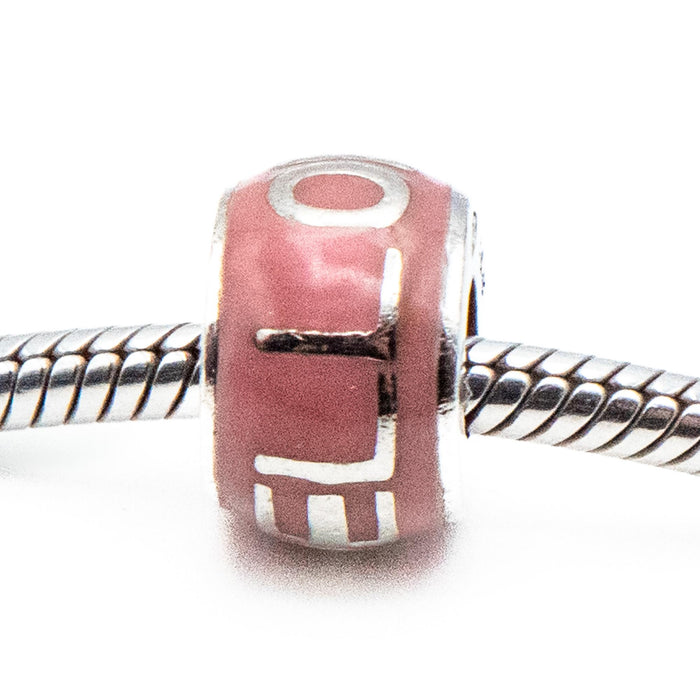 SANRIO Hello Kitty Sterling Silver Charm With Pink Enamel