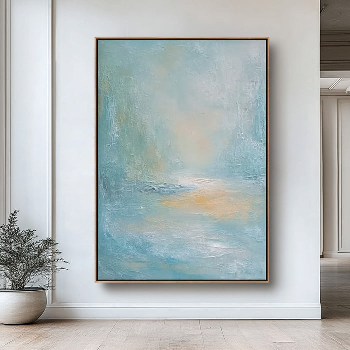 Light Blue Modern Wall Art - Hues Art Lab