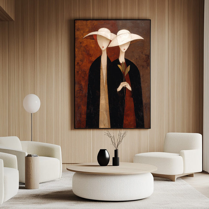 Shadows of Modigliani Modigliani inspired portrait artwork with soft shadows