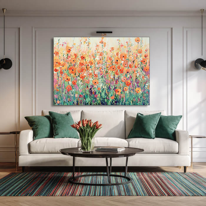 Solstice Sparks expressive botanical painting with warm seasonal color