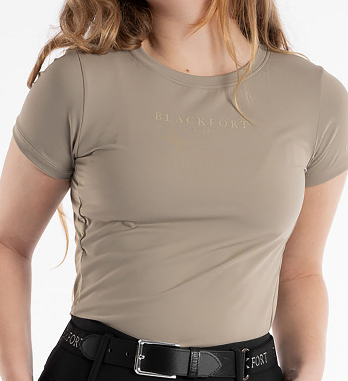 Women's Blackfort Equestrian Sportluxe t-shirt short sleeve top khaki green
