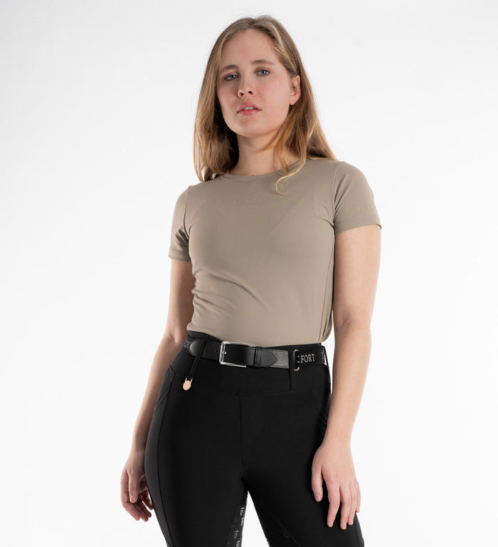 Women's Blackfort Equestrian Sportluxe t-shirt short sleeve top khaki green