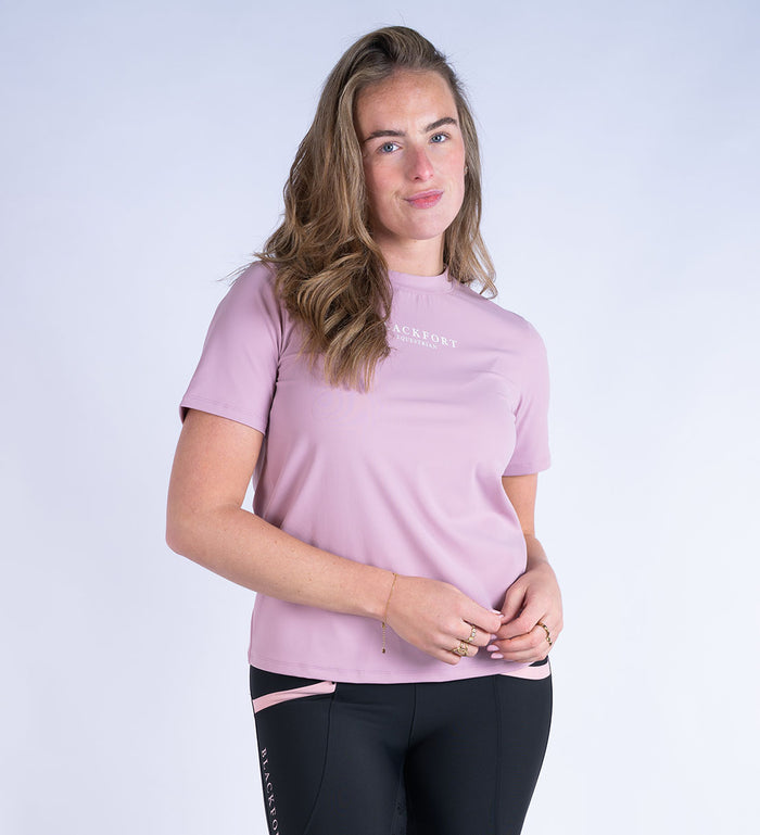 Blackfort Equestrian women's pink sportluxe crew neck t-shirt