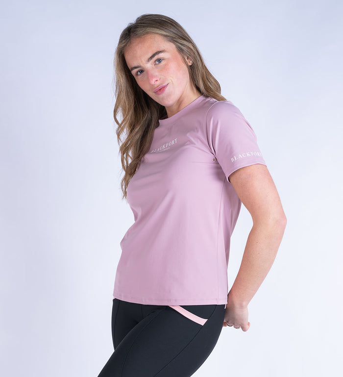 Blackfort Equestrian women's pink sportluxe crew neck t-shirt