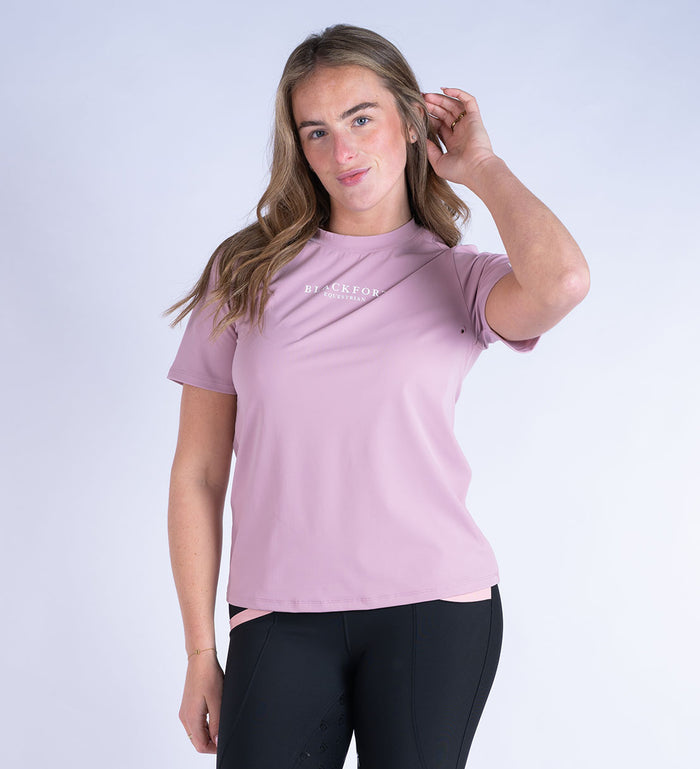 Blackfort Equestrian women's pink sportluxe crew neck t-shirt