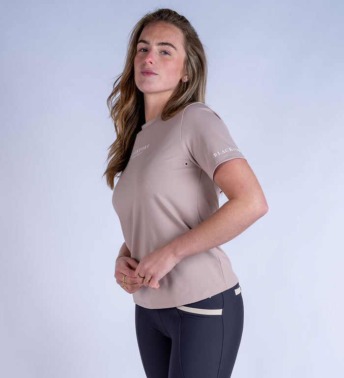 Blackfort Equestrian women's stone sportluxe crew neck t-shirt