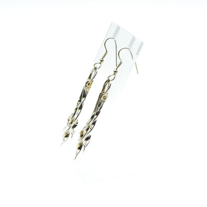 Sterling Silver Artist Dangle Earrings With a Twist