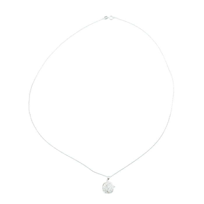 Sterling Silver Celestial Moon and Star Pendant Necklace 18.5 Inches