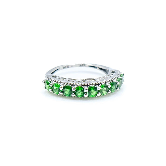 Sterling Silver Chrome Diopside Ring Size 5