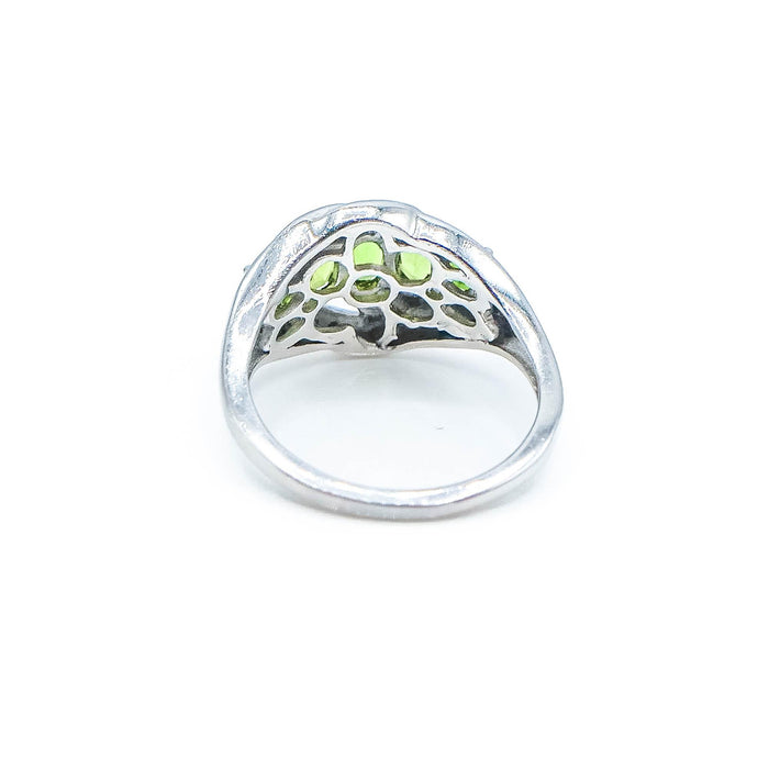 Sterling Silver Chrome Diopside Ring Size 7