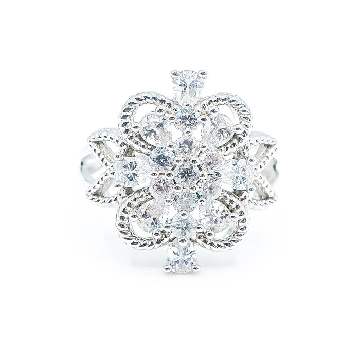 Sterling Silver Cubic Zirconia Ring Size 6
