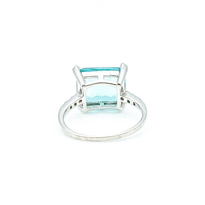 Sterling Silver Cz Ring Size 6