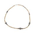 Sterling Silver Jasper Mala Necklace Meditation Beaded Necklace 24.5”