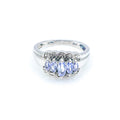 Sterling Silver Lavender Cubic Zirconia Ring Size 8
