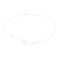 Sterling Silver Script "Amber" Name Necklace With Genuine Diamond 15 to 17 Inches