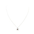 Sterling Silver Starfish Pendant Necklace Delicate Nautical Charm Chain