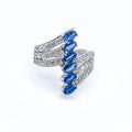 Sterling Silver Topaz Ring Size 7