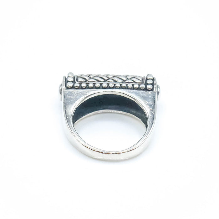 Sterling Silver Woven Design Ring Size 6.25