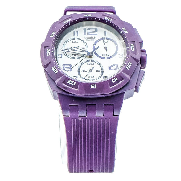 Swatch The Originals Purple Funk Chronograph Watch SUIV400