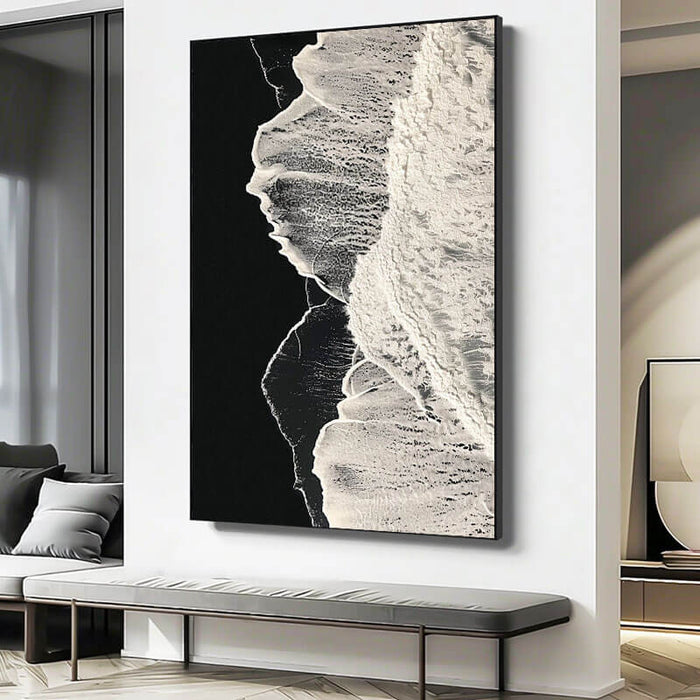 Original Abstract Textured Wall Art Painting - The Frothy Frontier - Hues Art Lab
