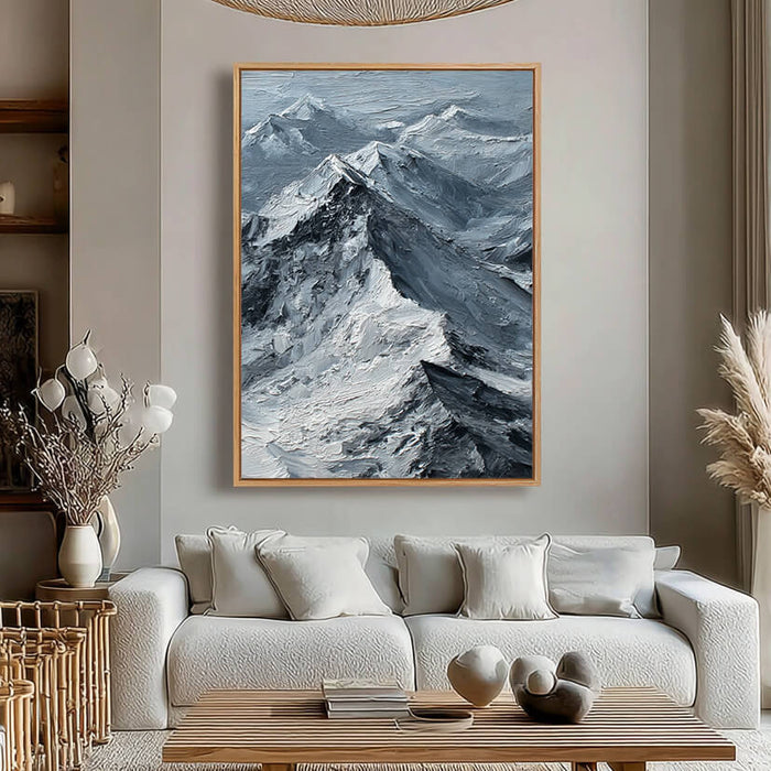 The Peak of Silence gallery view of impasto mountain canvas art