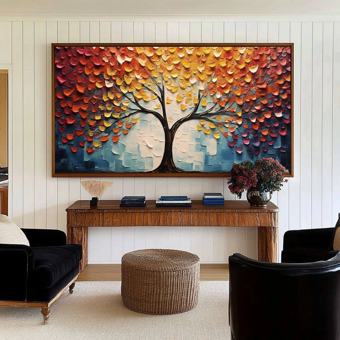 Colorful Tree of Life Painting - Vibrant Textured Wall Art - The Pleasant Trees - Hues Art Lab