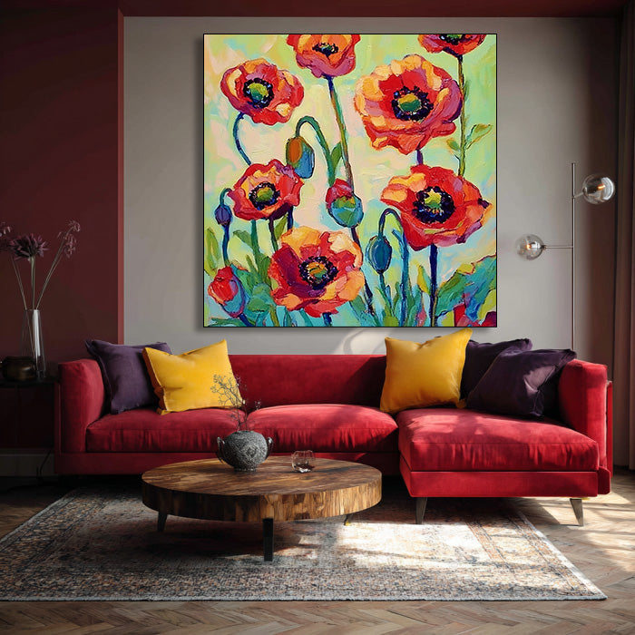 The Sweet Rebel gallery view of high saturation floral canvas art