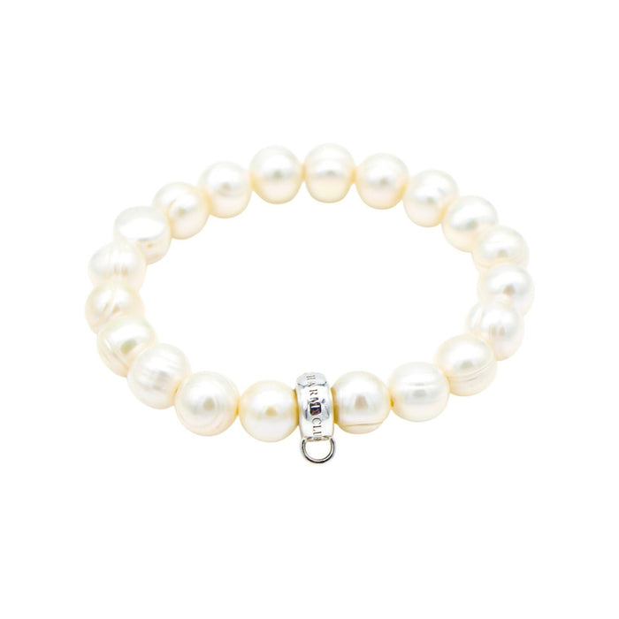 THOMAS SABO Charm Carrier Bracelet With Freshwater Pearl Size 5.9 Inches