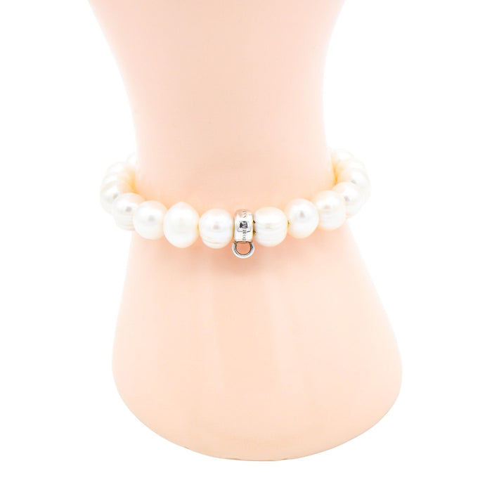THOMAS SABO Charm Carrier Bracelet With Freshwater Pearl Size 5.9 Inches