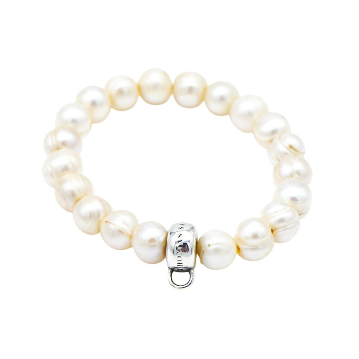 THOMAS SABO Charm Carrier Bracelet With Freshwater Pearl Size 5.9 Inches