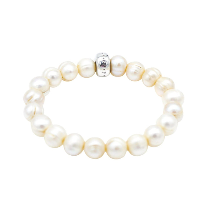 THOMAS SABO Charm Carrier Bracelet With Freshwater Pearl Size 5.9 Inches