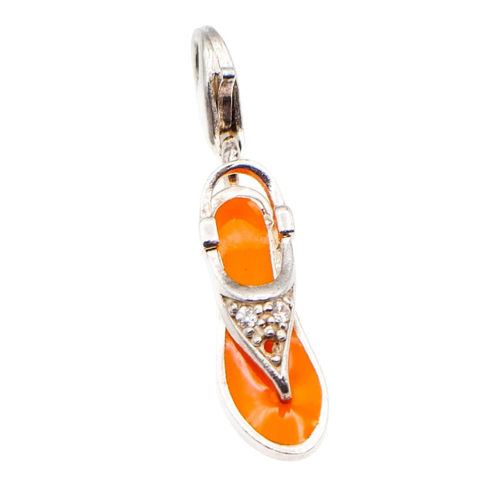 Thomas Sabo Orange Flip Flop Sterling Silver Charm Pendant