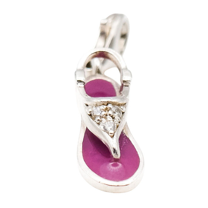 Thomas Sabo Purple Flip Flip Sterling Silver Charm Pendant