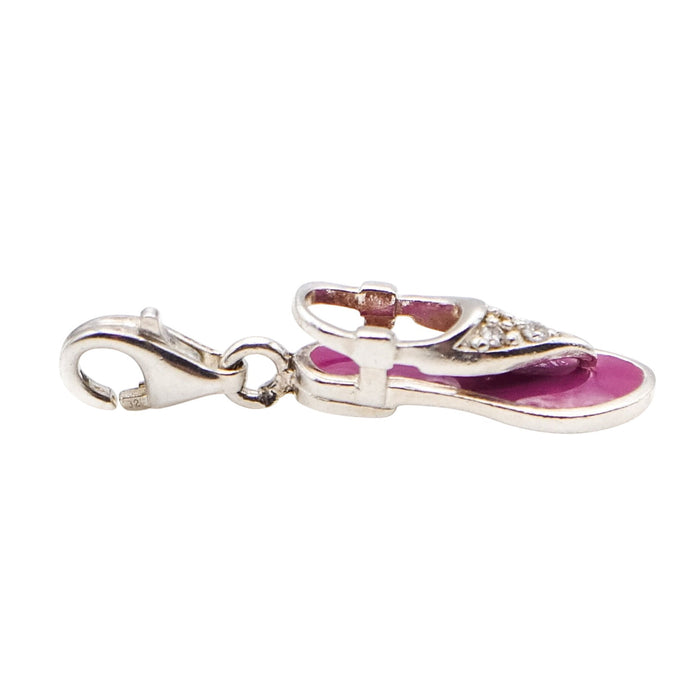 Thomas Sabo Purple Flip Flip Sterling Silver Charm Pendant