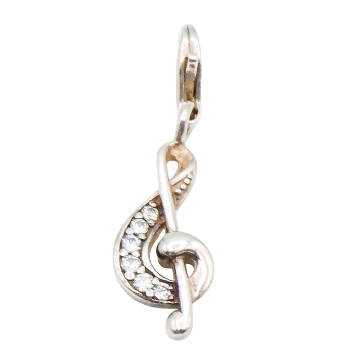 Thomas Sabo Treble Clef Sparkly Sterling Silver Charm
