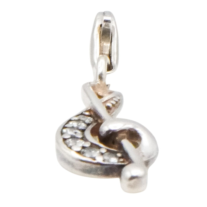 Thomas Sabo Treble Clef Sparkly Sterling Silver Charm