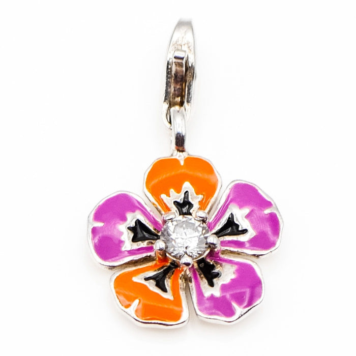 Thomas Sabo Tropical Flower Sterling Silver Charm Pendant