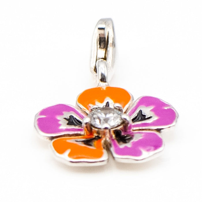Thomas Sabo Tropical Flower Sterling Silver Charm Pendant