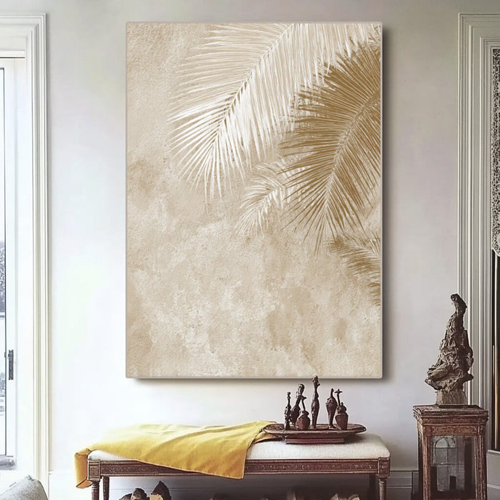 Traces of Sunlight framed canvas print styled in a serene modern room
