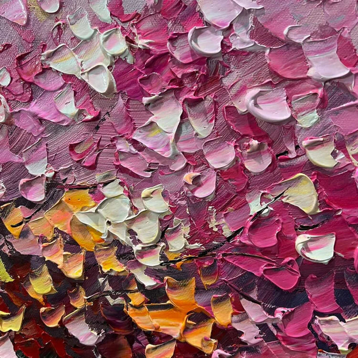 Colorful Tree Wall Art - Large Textured Palette Knife Canvas for Living Room or Bedroom Decor - Tree of Spectrum - Hues Art Lab