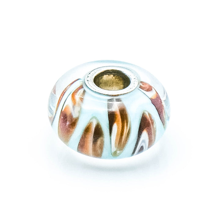 TROLLBEADS Aquarium Pastel Bead Sterling Silver Charm Retired by Designer Lise Aagaard