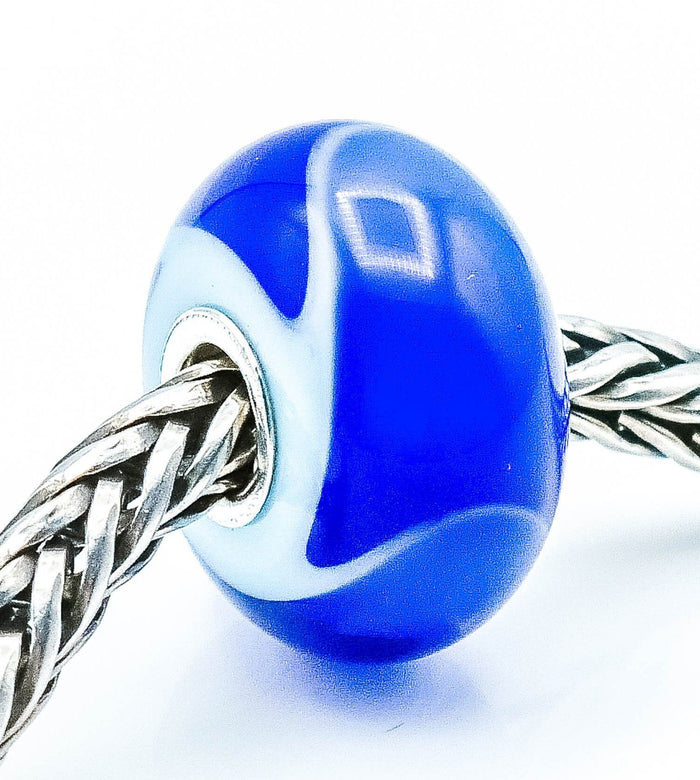 TROLLBEADS Blue Armadillo Bead Sterling Silver Charm